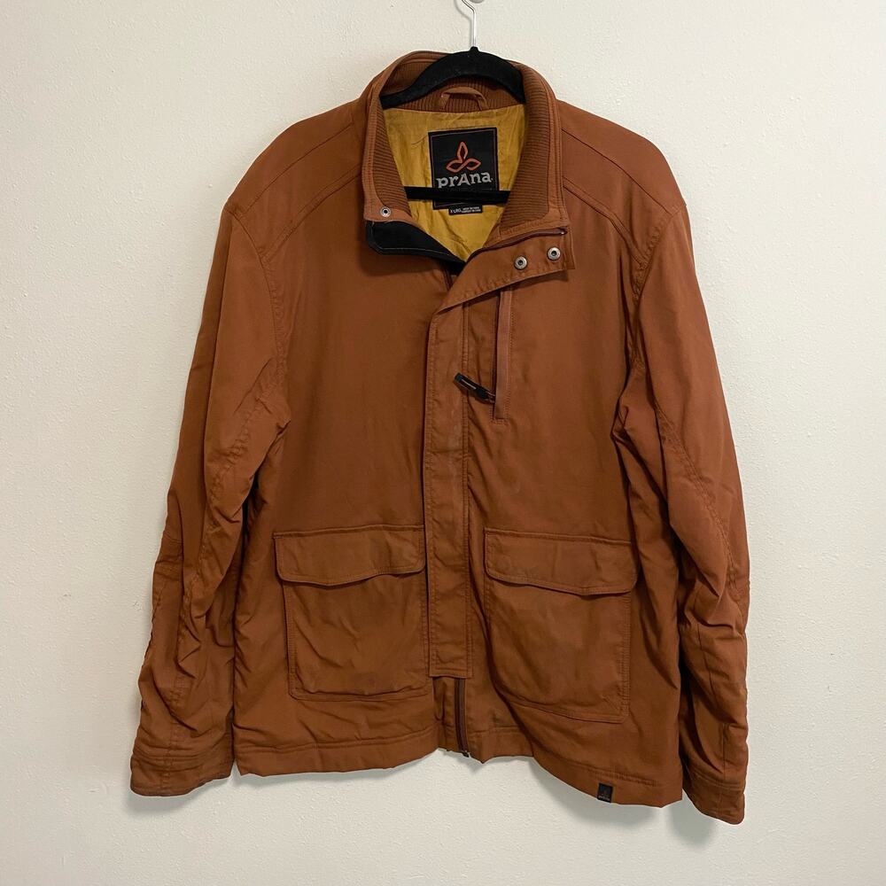 Prana Men's Breathe Jacket Cargo Burnt‎ Orange Size XL